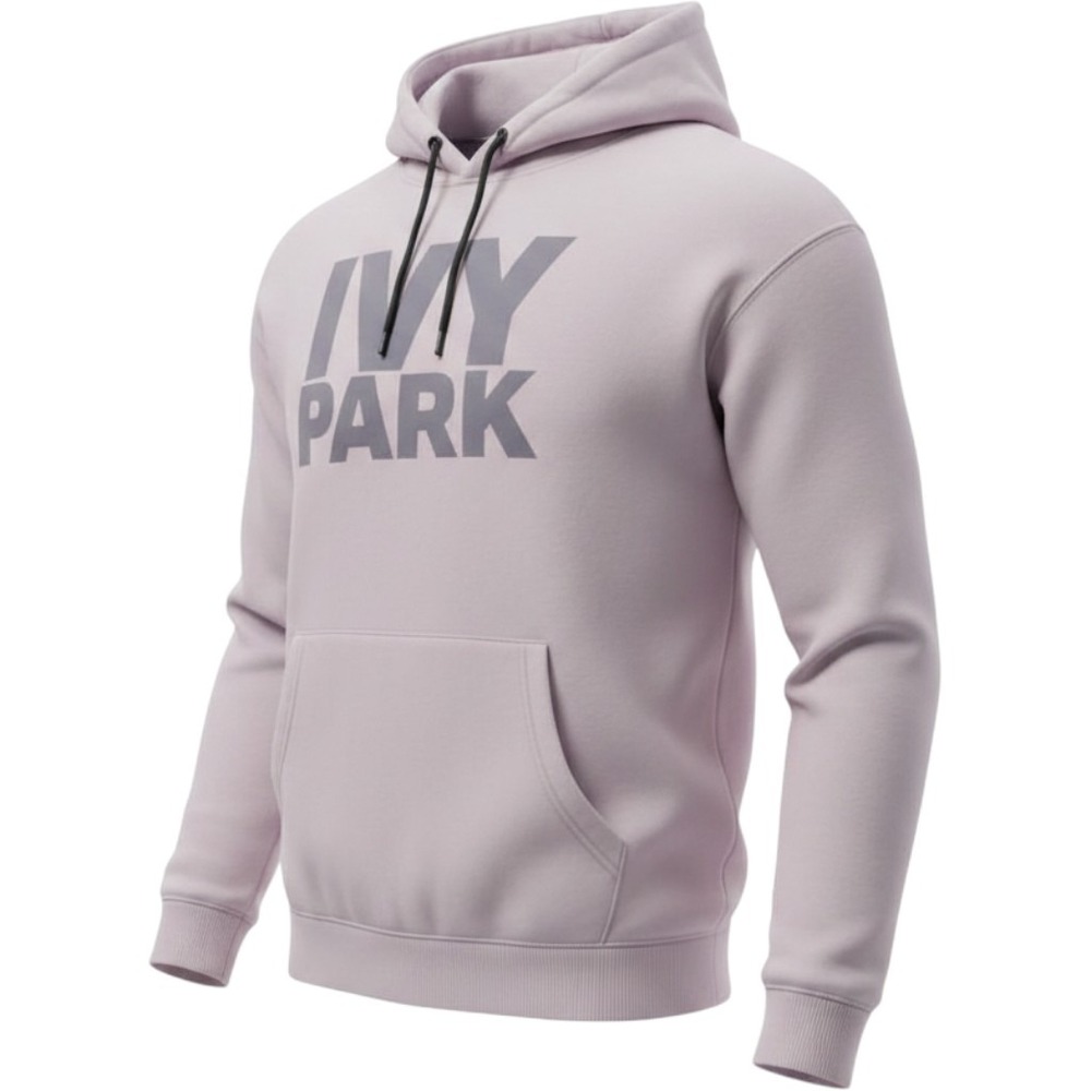 Ivy Park Logo Hoodie Lavender Purple Grey Graphic Pullover Sweatshirt